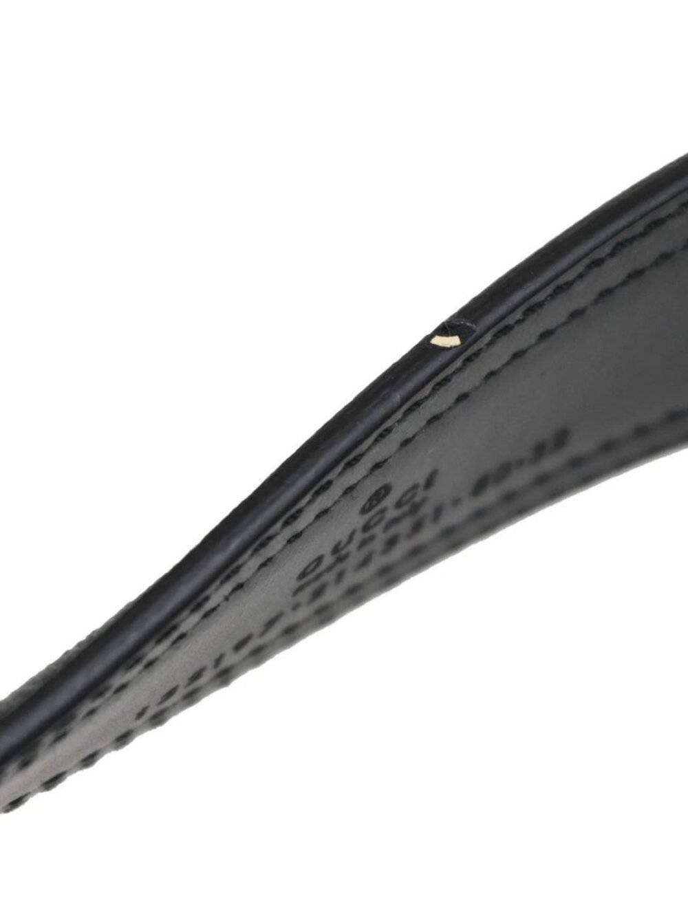 GUCCI Logo Belt 80/32 35mm Leather Black GHW Italy 68KC925 - Picture 12 of 13
